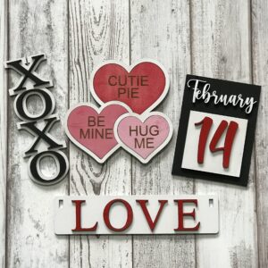 Happy Valentine's Day Love interchangeable Add-on's for Wagon Shelf Sitter