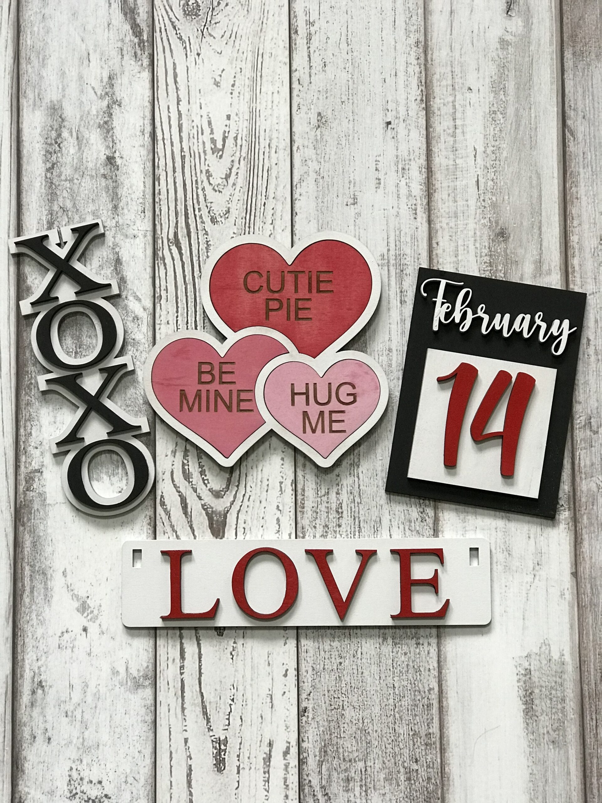 Happy Valentine's Day Love interchangeable Add-on's for Wagon Shelf Sitter